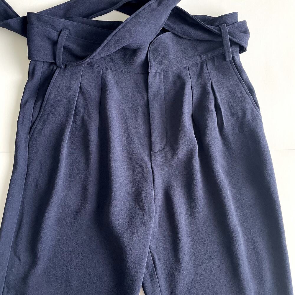 NWT SÉZANE Austin Trousers Navy High Waisted Pants Size 6 - Picture 8 of 16